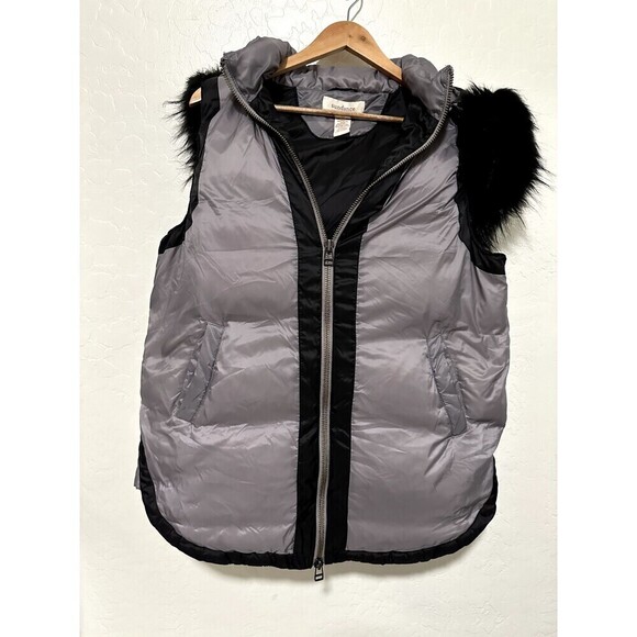 Sundance Woman's Alpine Walk Down Filled Zip Hooded Detachable Fur Vest Size L - Picture 1 of 16